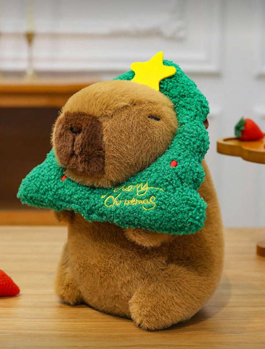 Peluche capibara navideña